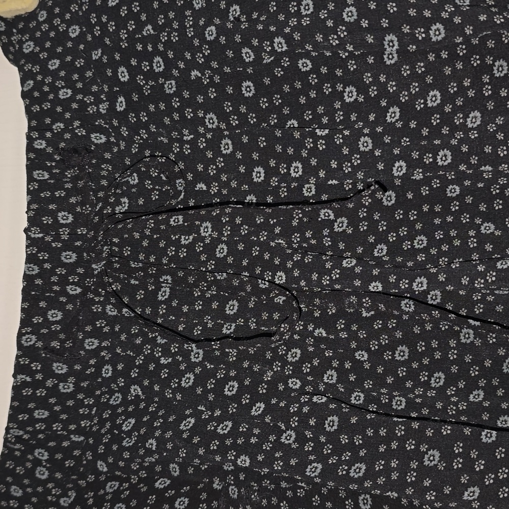 Old Navy Black Floral Skater Skirt XL